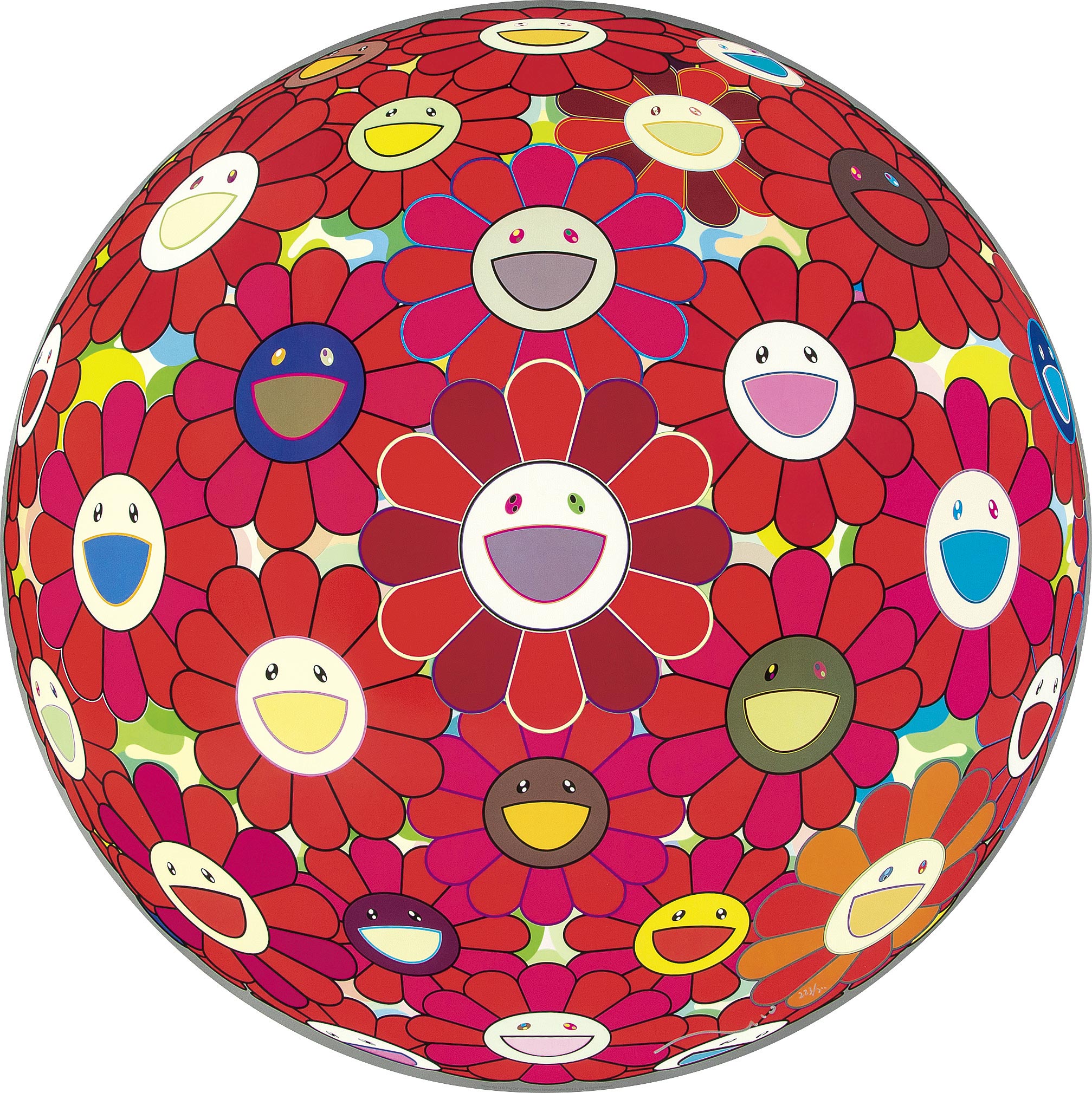 Flower Ball (3-D) Red Cliff, 2010 ━ 3 Lemons Gallery
